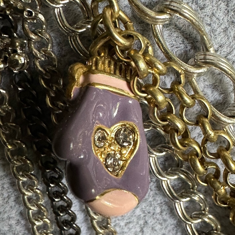 Betsey Johnson • Rare Ski Bunny Layered Mixed Metal Necklace - Picture 6 of 17